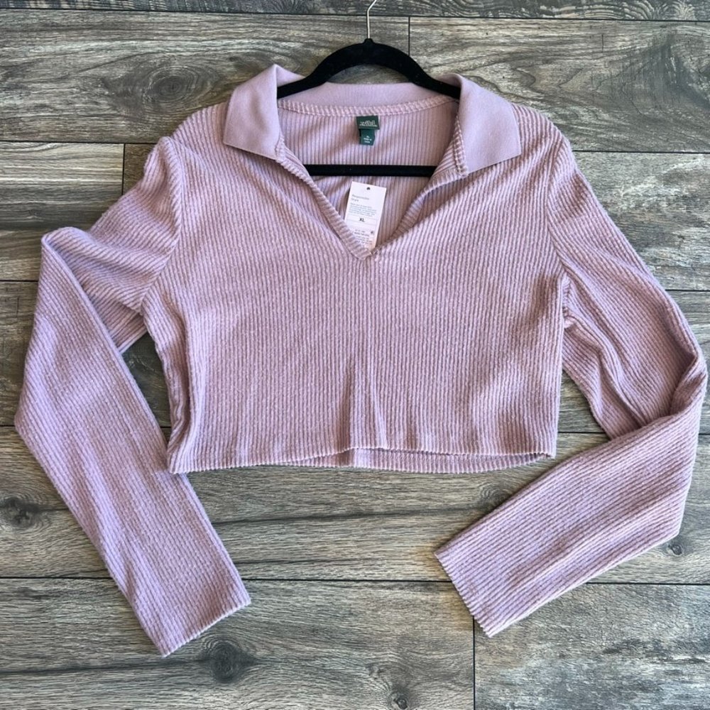 Wild Fable Preppy Y2K Collared Long Sleeve Top